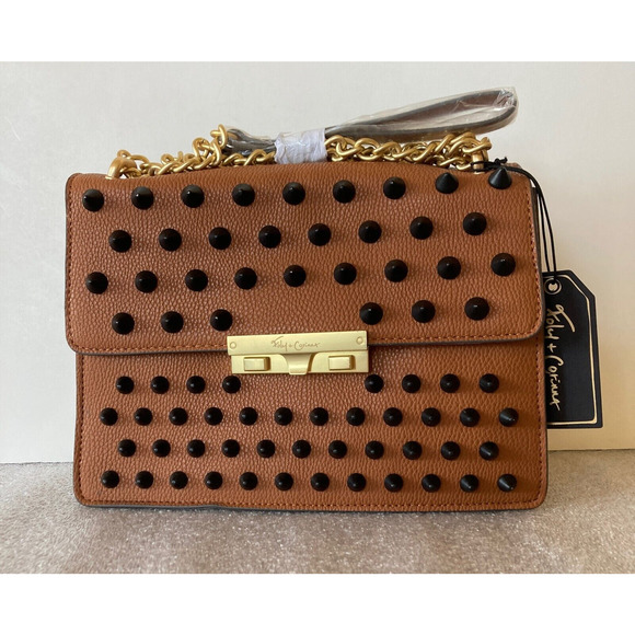 Foley + Corinna Slumber Nights Blogger Studded Handbag Purse Chain Strap Spikes - Picture 1 of 12